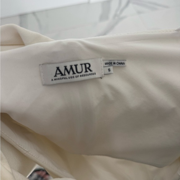 AMUR Cream One-Shoulder Ruffled Top - Picture 5 of 5